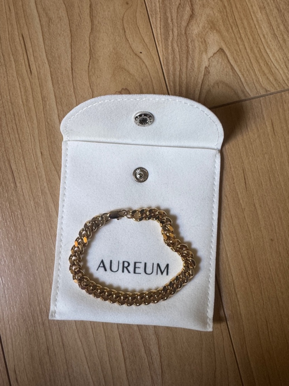 AUREUM Gold Double Curb Chain Bracelet